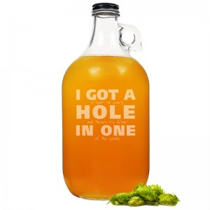 Cathys Concepts "Hole in One" Glass Growler YCT3703